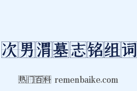 次男渭墓志铭组词是什么意思的图片